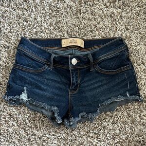 Hollister Women's Blue Denim Short Shorts size 5